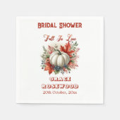 Herfst in liefde pompoen land rustiek Vrijgezellen Servet (Voorkant)