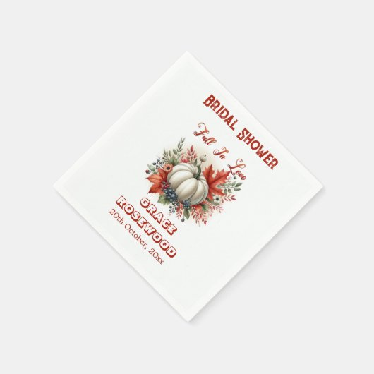 Herfst in liefde pompoen land rustiek Vrijgezellen Servet (Hoek)