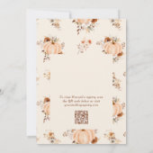 Herfst in Liefde Pompoen QR Code Vrijgezellenfeest Kaart (Achterkant)