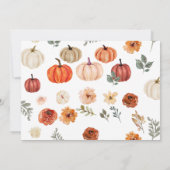 Herfst in liefde pompoen rustiek Baby shower foto Kaart (Achterkant)