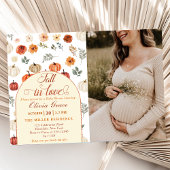 Herfst in liefde pompoen rustiek Baby shower foto Kaart
