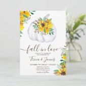 Herfst in liefde pompoen rustieke foto initialen b kaart (Staand voorkant)