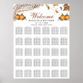 Herfst in liefde pompoen rustieke herfst bruiloft poster (Voorkant)