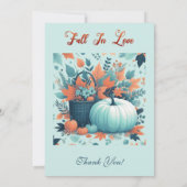 Herfst in liefde pompoen rustieke land Baby shower Kaart (Achterkant)