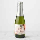 Herfst in liefde pompoen toekomst mevrouw Vrijgeze Sparkling Wijnetiket (Voorkant)