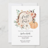 herfst in liefde pompoen verbrande oranje uitnodig kaart (Voorkant)