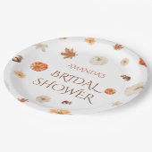 Herfst in Liefde Pompoen Vrijgezellenfeest Botanis Papieren Bordje (Gekanteld)