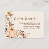 Herfst in Liefde Pompoen Vrijgezellenfeest Display Informatiekaartje (Voorkant)