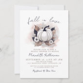 Herfst in liefde pompoen Vrijgezellenfeest Kaart (Voorkant)