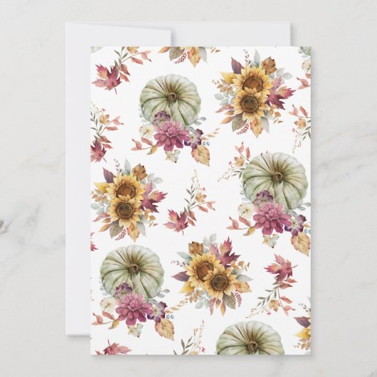 Herfst in liefde pompoen Vrijgezellenfeest Kaart (Achterkant)