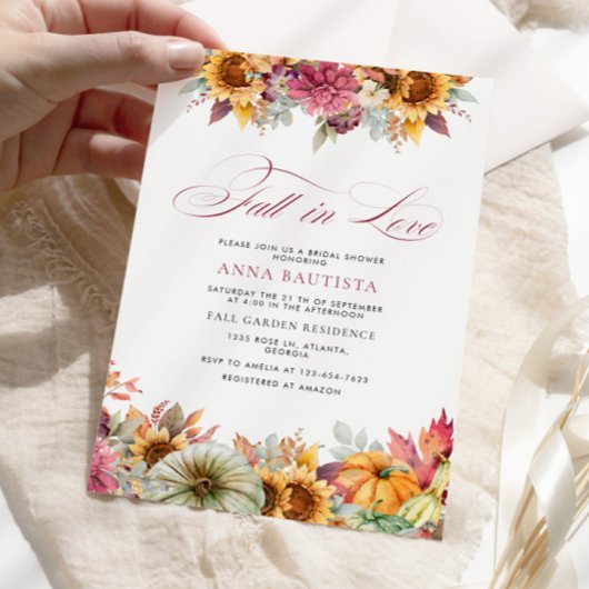 Herfst in liefde pompoen Vrijgezellenfeest Kaart