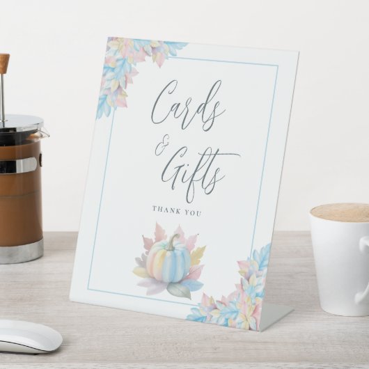 Herfst in Liefde Pompoen Vrijgezellenfeest Kaarten Reclamebord Met Voetstuk (Insitu)