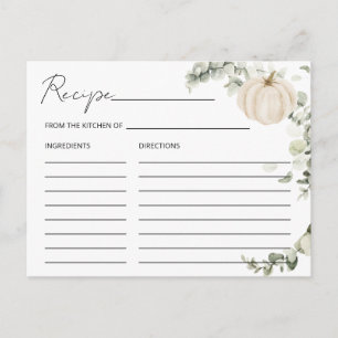 Herfst in Liefde Pompoen Vrijgezellenfeest Recept  Briefkaart