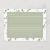 Herfst in Liefde Pompoen Vrijgezellenfeest Recept  Briefkaart (Achterkant)