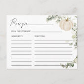 Herfst in Liefde Pompoen Vrijgezellenfeest Recept  Briefkaart (Voorkant)