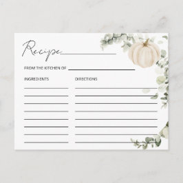 Herfst in Liefde Pompoen Vrijgezellenfeest Recept  Briefkaart