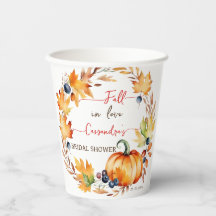 Herfst in liefde pompoen vrijgezellenfeest servies