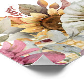 Herfst in liefde pompoen Vrijgezellenfeest welkoms Poster (Hoek)