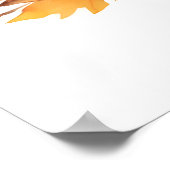 Herfst in liefde pompoen vrijgezellenfeest welkoms poster (Hoek)