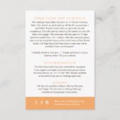 Herfst in liefde pompoen waterverf bruiloft detail informatiekaartje (Voorkant)