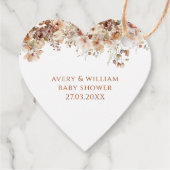 Herfst in liefde Pompoen Wildflower hart Baby show Bedankjes Labels (Achterkant)