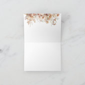 Herfst in liefde Pompoen Wildflower hart Baby show Bedankkaart (Binnen)