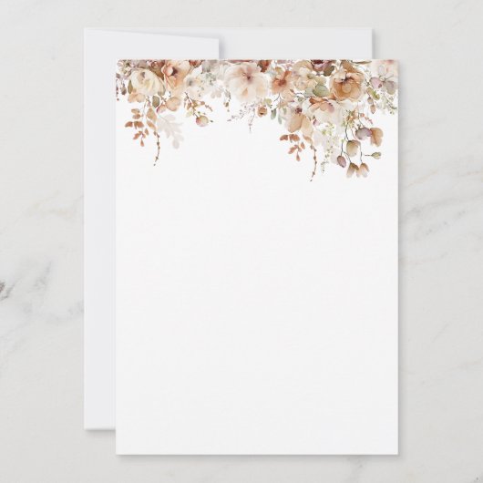 Herfst in liefde Pompoen Wildflower hart Baby show Bedankkaart (Achterkant)