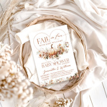 Herfst in liefde Pompoen Wildflower hart Baby show