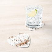 Herfst in liefde Pompoen Wildflower hart Baby show Kartonnen Onderzetters (Insitu)