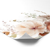 Herfst in liefde Pompoen Wildflower hart Baby show Poster (Hoek)