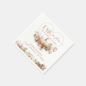 Herfst in liefde Pompoen Wildflower hart Baby show Servet (Hoek)