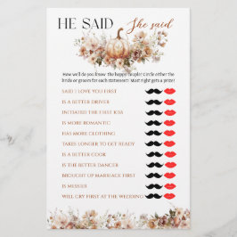 Herfst in liefde Pompoen Wildflower Vrijgezellenfe