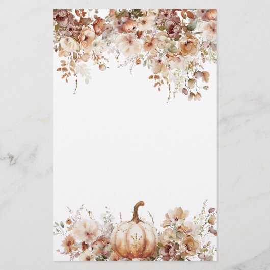 Herfst in liefde Pompoen Wildflower Vrijgezellenfe (Achterkant)