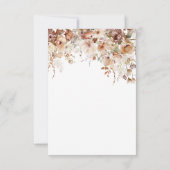 Herfst in liefde Pompoen Wildflower Vrijgezellenfe Bedankkaart (Achterkant)