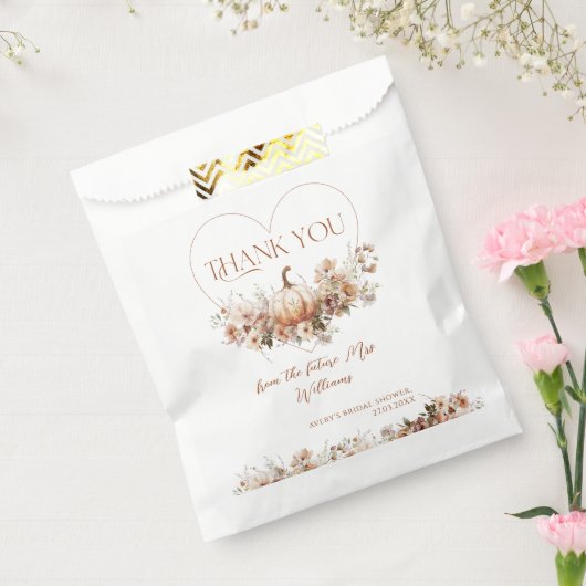 Herfst in liefde Pompoen Wildflower Vrijgezellenfe Bedankzakje (Gezegeld)