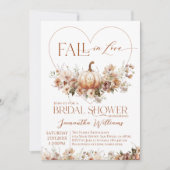 Herfst in liefde Pompoen Wildflower Vrijgezellenfe Kaart (Voorkant)