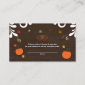 Herfst in Liefde Pompoenen Bladeren & Houten Luier Informatiekaartje (Achterkant)