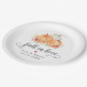 Herfst in liefde pompoenen bruiloft Borden Papieren Bordje (Gekanteld)