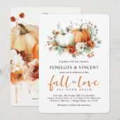 Herfst in liefde pompoenen bruiloft uitnodiging (Voorkant / Achterkant)