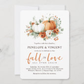 Herfst in liefde pompoenen bruiloft uitnodiging (Voorkant)