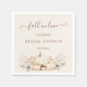 Herfst in Liefde Pompoenen Elegant Vrijgezellenfee Servet (Voorkant)