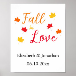 Herfst in liefde poster