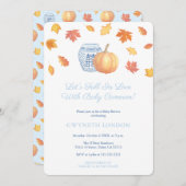 Herfst In Liefde Preppy Ginger Jar Baby shower Par Kaart (Voorkant / Achterkant)