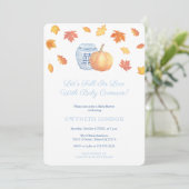 Herfst In Liefde Preppy Ginger Jar Baby shower Par Kaart (Staand voorkant)