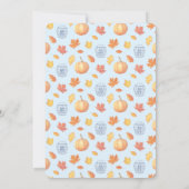 Herfst In Liefde Preppy Ginger Jar Baby shower Par Kaart (Achterkant)