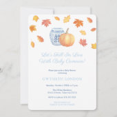 Herfst In Liefde Preppy Ginger Jar Baby shower Par Kaart (Voorkant)