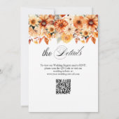 Herfst in Liefde QR Code Boho Bloemen Huwelijk Kaart (Achterkant)