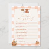 Herfst in liefde Raad Wie Mama of papa Baby shower Kaart (Voorkant)