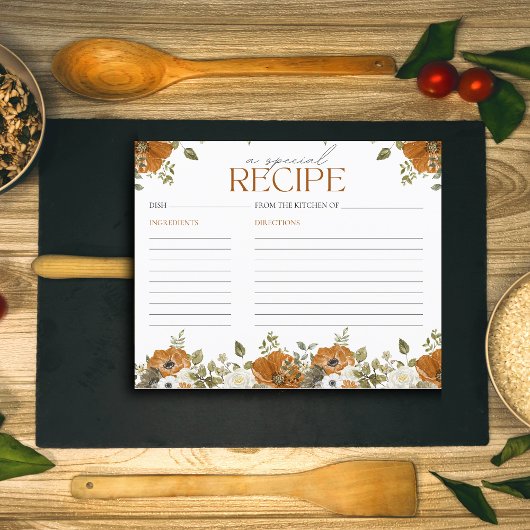 Herfst in Liefde Recept Kaart Vrijgezellenfeest