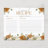 Herfst in Liefde Recept Kaart Vrijgezellenfeest (Voorkant)